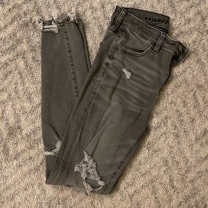 American eagle off black ripped jeans